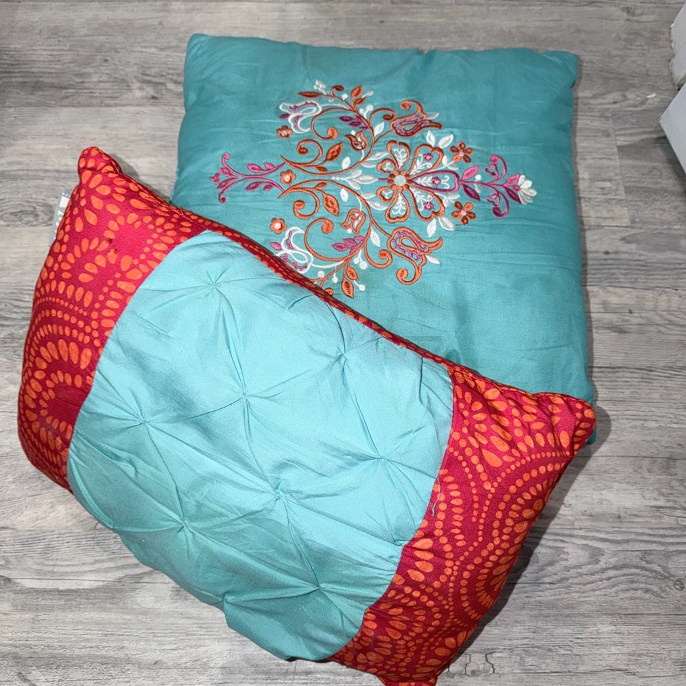 VCVY Home Paisley Patterned King Size Bedding Set - Multicolor - Picture 3 of 3